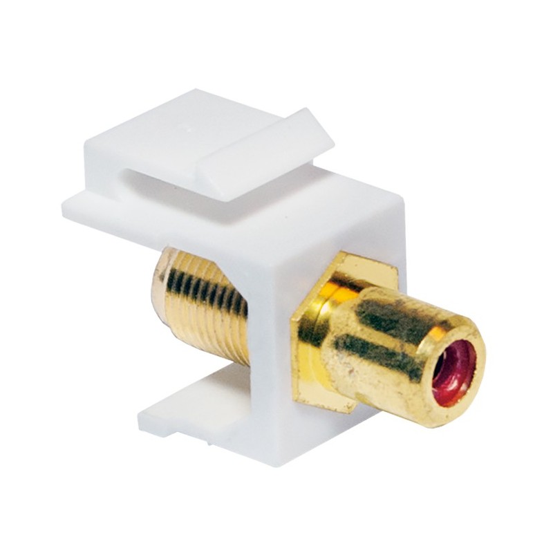 Adattatore Keystone RCA/F F/F Rosso Adattatore Keystone RCA/F F/F Rosso