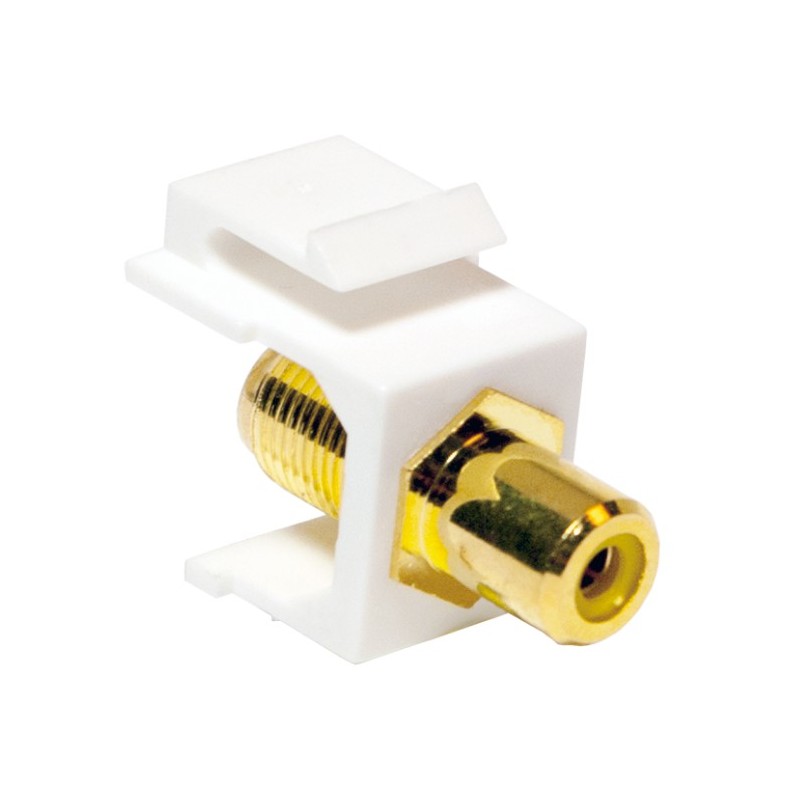 Adattatore Keystone RCA/F F/F Giallo