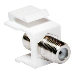 Adattatore Keystone BNC 75 Ohm F/F Bianco