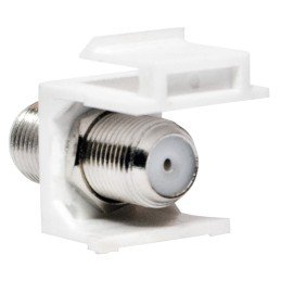 Adattatore Keystone BNC 75 Ohm F/F Bianco