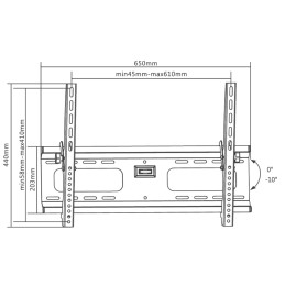 Supporto a Muro Universale Inclinabile per TV 37-70"