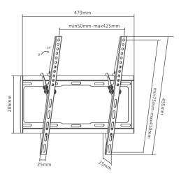 Supporto a Muro Universale Inclinabile per TV Flat-Panel 32-55"