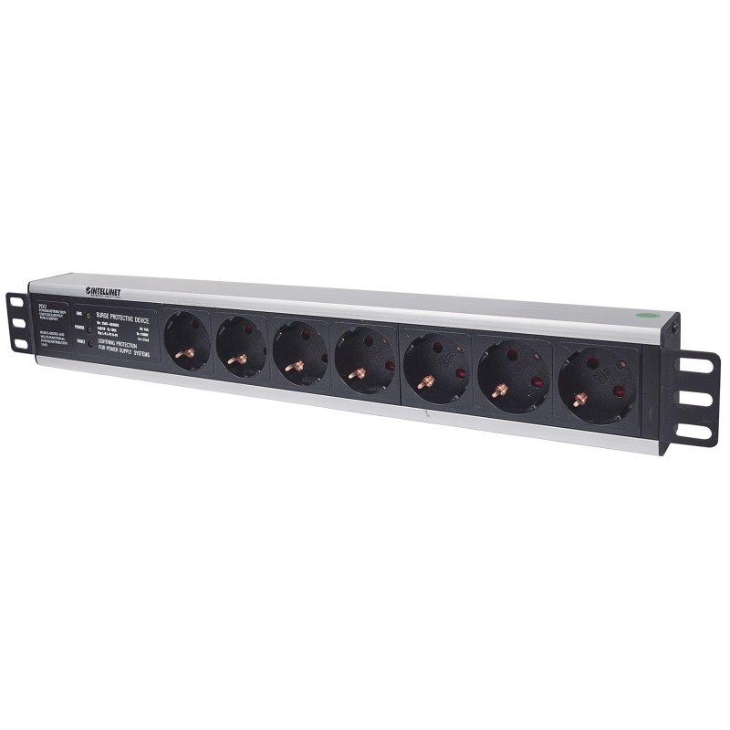 Multipresa per Rack 19" 7 posti Spina Schuko Multipresa per Rack 19" 7 posti Spina Schuko
