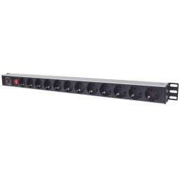 Multipresa Verticale per Rack 12 posti Schuko