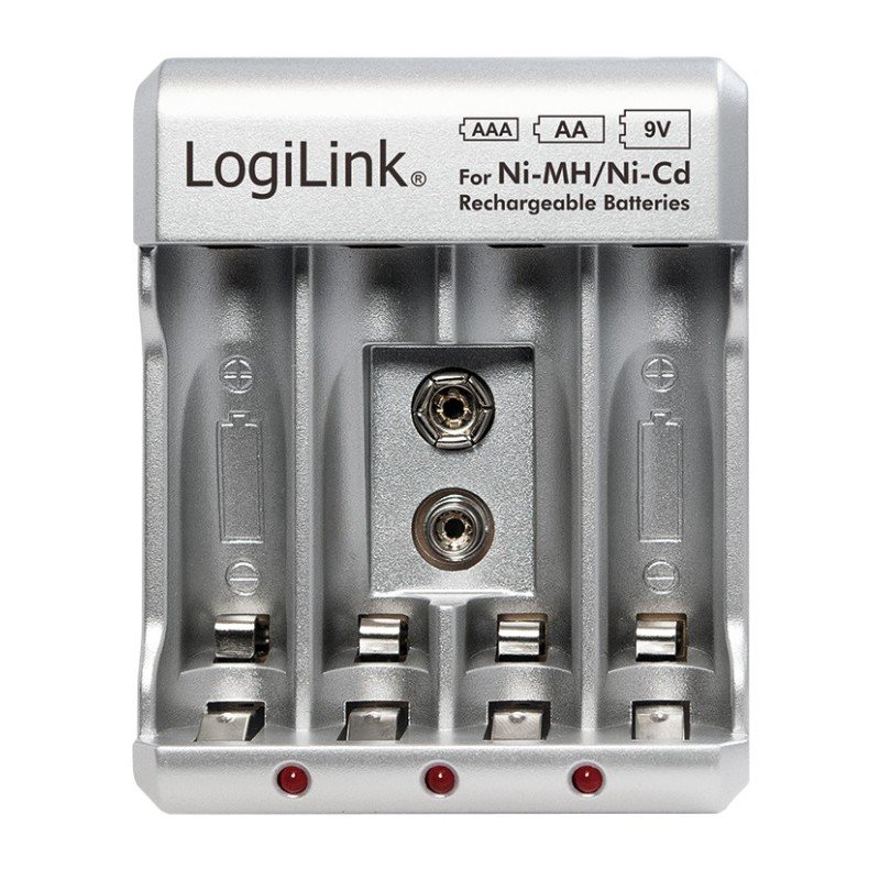 Caricabatterie per AA / AAA / 9V Ni-MH / Ni-Cd Caricabatterie per AA / AAA / 9V Ni-MH / Ni-Cd