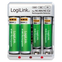 Caricabatterie per AA / AAA / 9V Ni-MH / Ni-Cd