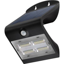 Lampada LED Solare a Muro 3,2W IP65 Sensore di Movimento Nero