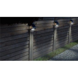 Lampada LED Solare a Muro 3,2W IP65 Sensore di Movimento Nero