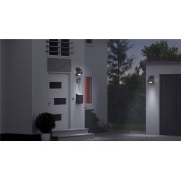 Lampada LED Solare a Muro 3,2W IP65 Sensore di Movimento Nero