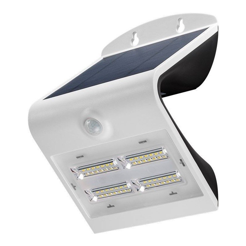 Lampada LED Solare a Muro 3,2W IP65 Sensore di Movimento Bianco Lampada LED Solare a Muro 3,2W IP65 Sensore di Movimento Bianco