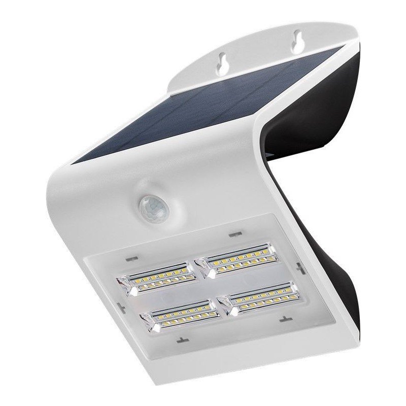 Lampada LED Solare a Muro 3,2W IP65 Sensore di Movimento Bianco