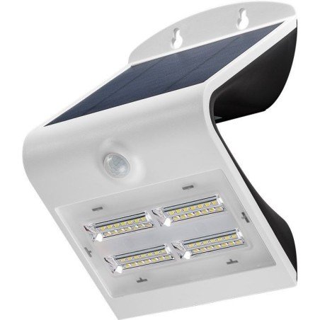 Lampada LED Solare a Muro 3,2W IP65 Sensore di Movimento Bianco