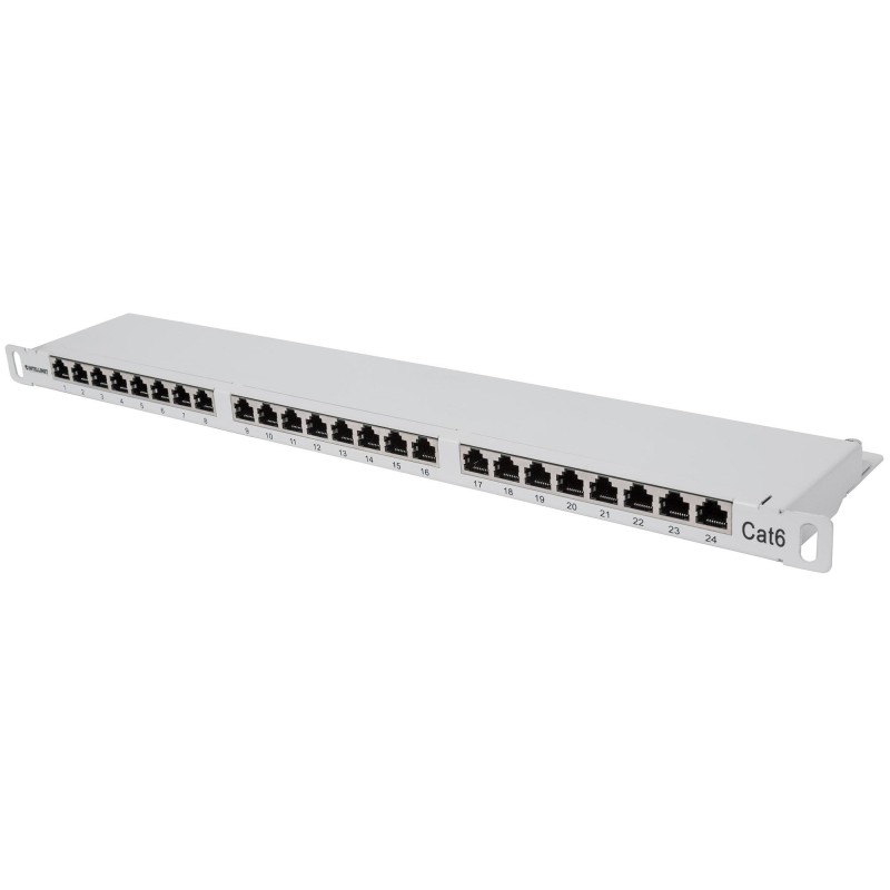 Pannello Patch 24 posti 19" 0.5U Cat6 FTP Grigio Pannello Patch 24 posti 19" 0.5U Cat6 FTP Grigio
