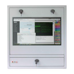 Armadio di sicurezza per PC, monitor LCD e tastiera Grigio