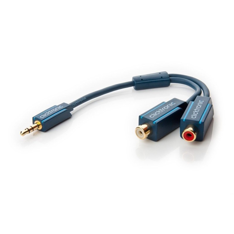 Cavo Audio Stereo 2 RCA F a Jack 3.5 mm M 0,10 m Alta Qualità