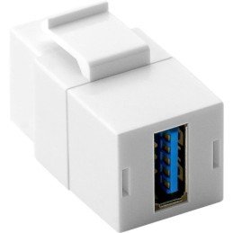 Adattatore Keystone 2x USB 3.0 A Femmina Bianco