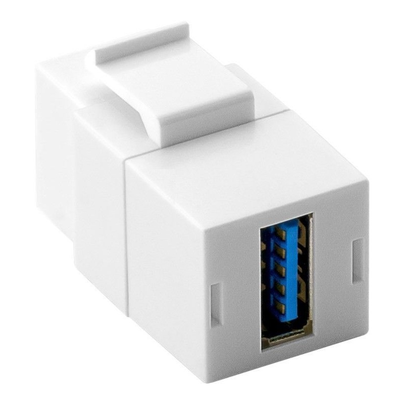 Adattatore Keystone 2x USB 3.0 A Femmina Bianco