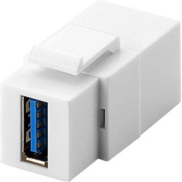 Adattatore Keystone 2x USB 3.0 A Femmina Bianco