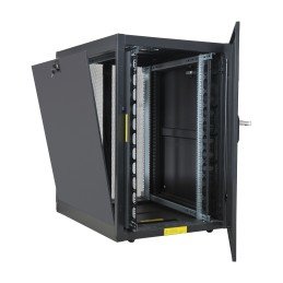 Armadio NetRack 19" 600x1000 24 Unità Ventilato Nero da Assemblare