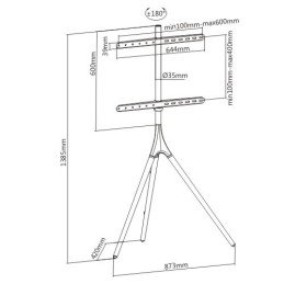 Supporto a Pavimento Cavalletto Tripod per TV LCD/LED/Plasma 45-65"