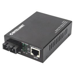 Media Converter Gigabit PoE+ SC Monomodale