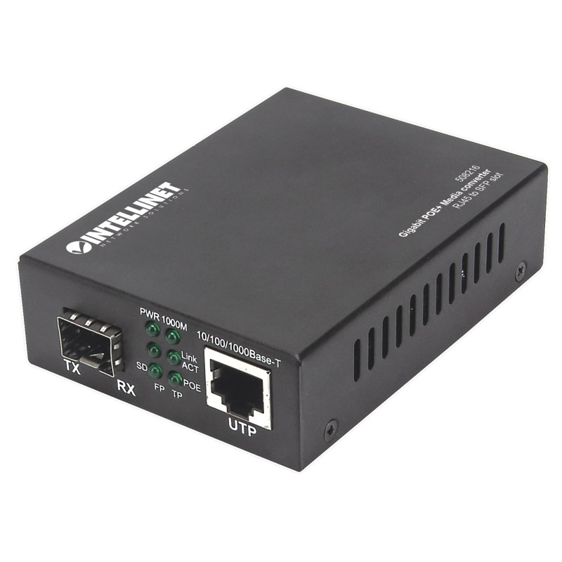 Media Converter SFP Gigabit PoE+