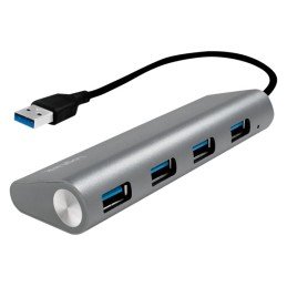 Hub USB 3.0 SuperSpeed 4 porte Alluminio Silver