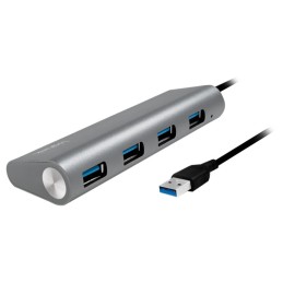 Hub USB 3.0 SuperSpeed 4 porte Alluminio Silver