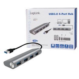 Hub USB 3.0 SuperSpeed 4 porte Alluminio Silver