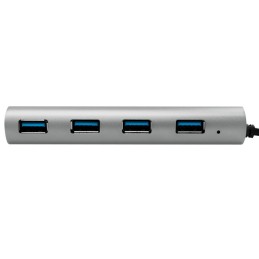 Hub USB 3.0 SuperSpeed 4 porte Alluminio Silver