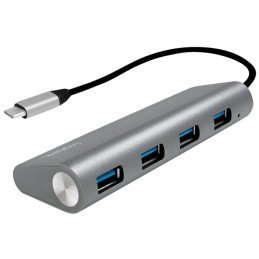 Hub USB-C™ SuperSpeed 4 Porte Alluminio Silver