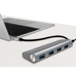 Hub USB-C™ SuperSpeed 4 Porte Alluminio Silver