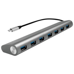 Hub USB-C™ SuperSpeed 7 Porte Alluminio Silver