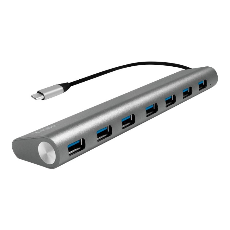 Hub USB-C™ SuperSpeed 7 Porte Alluminio Silver