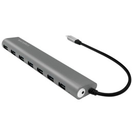 Hub USB-C™ SuperSpeed 7 Porte Alluminio Silver