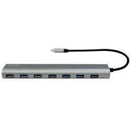 Hub USB-C™ SuperSpeed 7 Porte Alluminio Silver