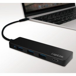 Hub USB-C 3.1 SuperSpeed 3 Porte USB-A 1 porta USB-C Nero