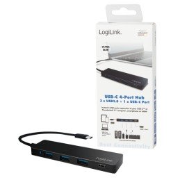 Hub USB-C 3.1 SuperSpeed 3 Porte USB-A 1 porta USB-C Nero