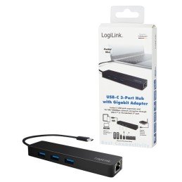 Hub USB-C™ SuperSpeed 3 Porte USB-A 3.0 Femmina Nero