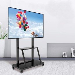 Supporto a Pavimento con Mensola per TV LCD/LED/Plasma 55-100"