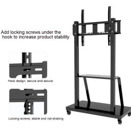 Supporto a Pavimento con Mensola per TV LCD/LED/Plasma 55-100"