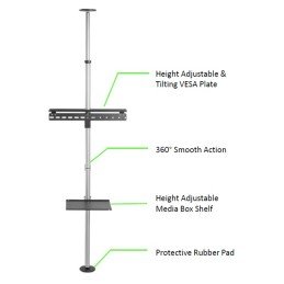 Supporto da Pavimento a Soffitto per TV LCD/LED/Plasma 37-70"