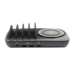 Docking Station USB 5 posti con Caricabatterie Wireless Removibile