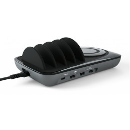 Docking Station USB 5 posti con Caricabatterie Wireless Removibile