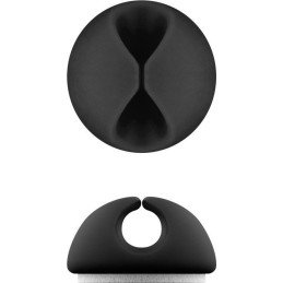 Clip Fermacavo Set da 5 pz Varie Misure Nero