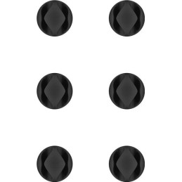 Set 6 Fermacavo da Scrivania a due posti Nero