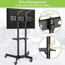 Trolley da Pavimento con Mensola per TV LCD/LED/Plasma 37-70"