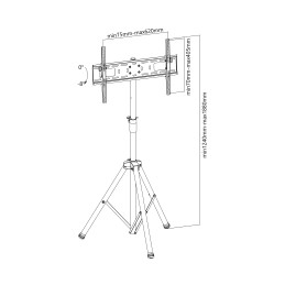 Supporto Treppiede Universale da Pavimento per TV 37-70"