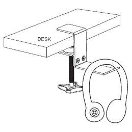 Gancio per Cuffie con Morsetto Regolabile