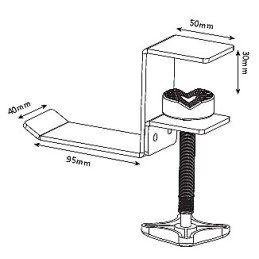 Gancio per Cuffie con Morsetto Regolabile